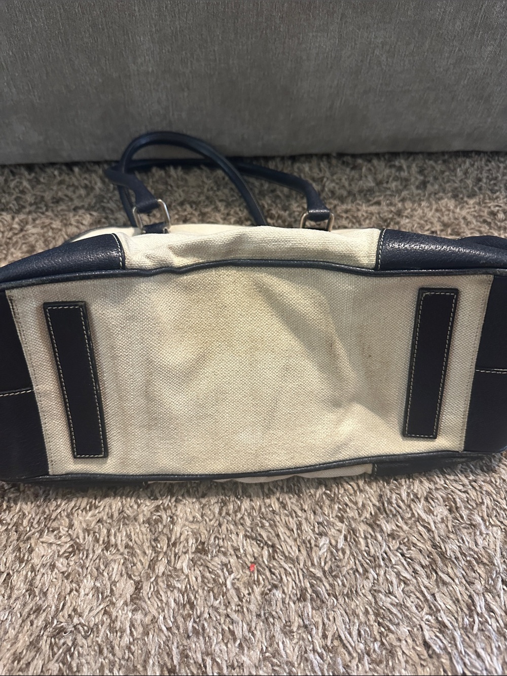 Vintage Prada canvas and leather handbag - Picture 7 of 14